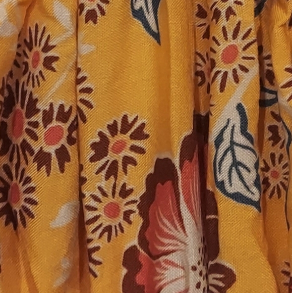 Rachel Zoe Womens 100% Rayon Yellow Floral Peplum Halter Top Size Medium NWT‎ - Picture 10 of 14